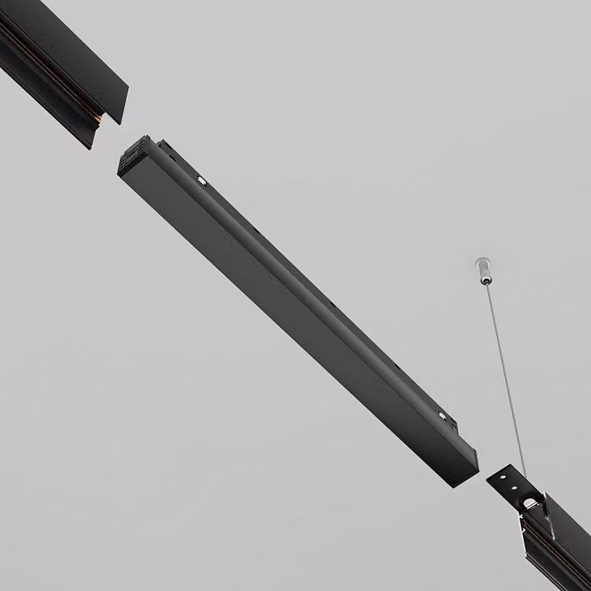 Base Di Illuminazione EsilityPer Binario Moderno Alluminio Nero 200W ip54