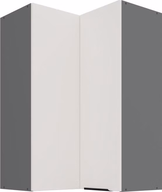 Mobile angolare alto LUNARA 2 - 60x60 cm, bianco/antracite