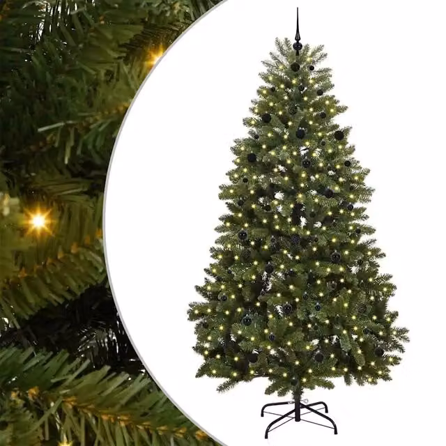 Albero di Natale Artificiale-Albero Natalizio Verde 240 cm PVC e Metallo 892981