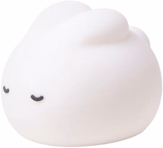 Lampada da scrivania a forma di coniglietto in silicone, adatta ai bambini, ricaricabile tramite USB, con regolazione dell'intensità luminosa, lampada da notte a LED con timer