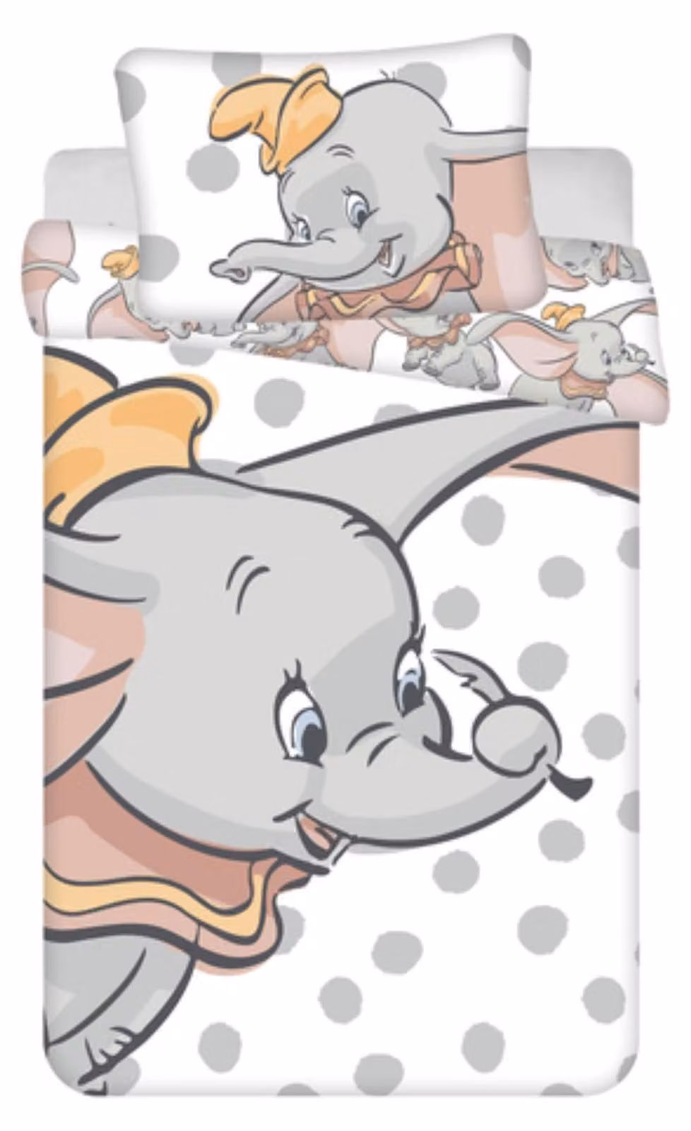 Biancheria da letto Disney Dumbo - copripiumino 100x135 cm e federa 40x60 cm
