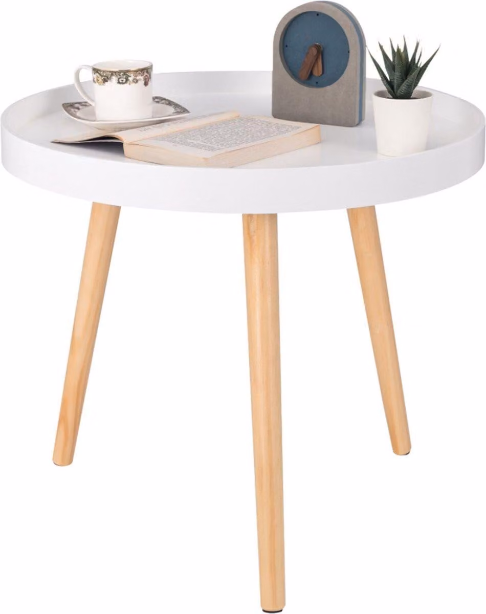 Tavolino Bolt Edge – Rotondo – Design moderno – Tavolino da caffè – 50x44 cm – Soggiorno