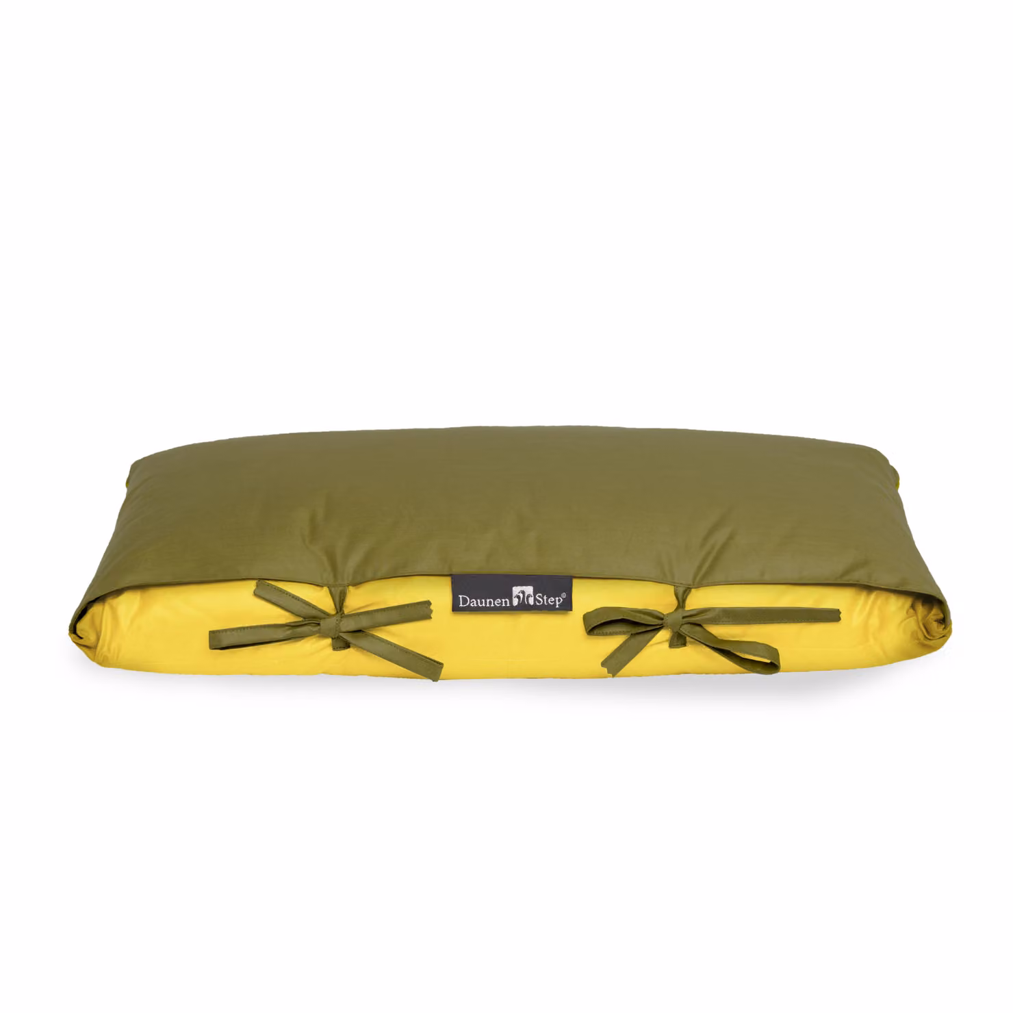 DaunenStep Trapuntino Mio Kiwi Giallo e Verde scuro in cotone e piuma con motivo plaid a quadri per adulti – 2