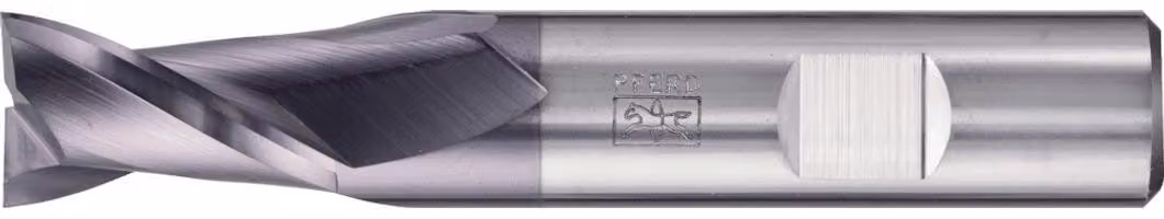 PFERD TOOLS Fresa angolare in metallo duro integrale lunga 2 taglienti Ø 16 mm gambo affilato TiAlN HB Linea universale Sgrossatura Finitura Scanalatura