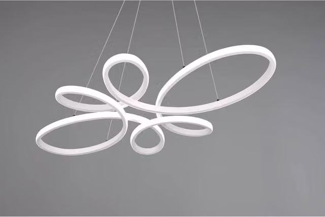 Lampada a sospensione LED Fly Trio Leuchten, bianca, dimmerabile