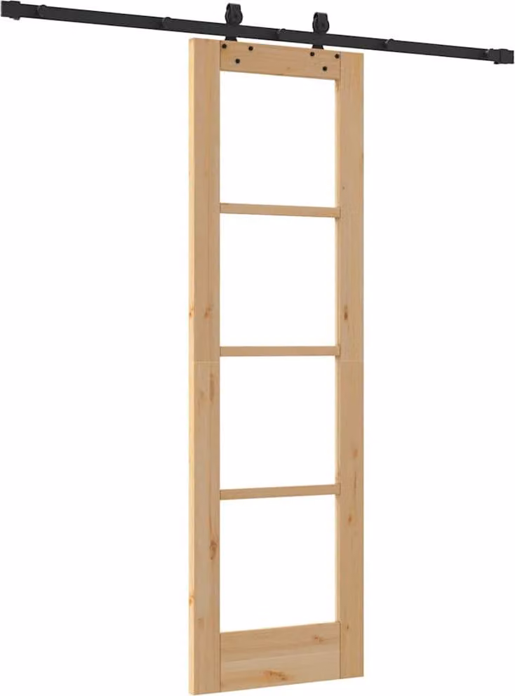 Porta scorrevole ORKDAL Naturale e Nero 61 x 198,5 cm