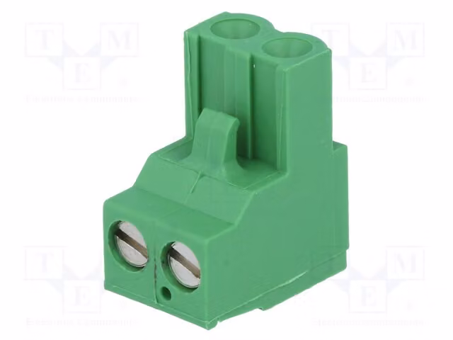1 x Barra di contatto disattivabile, passo 5,08 mm, 2 poli, connettori a spina dritti, 300 V, codice prodotto 796634-2. Connettore separabile