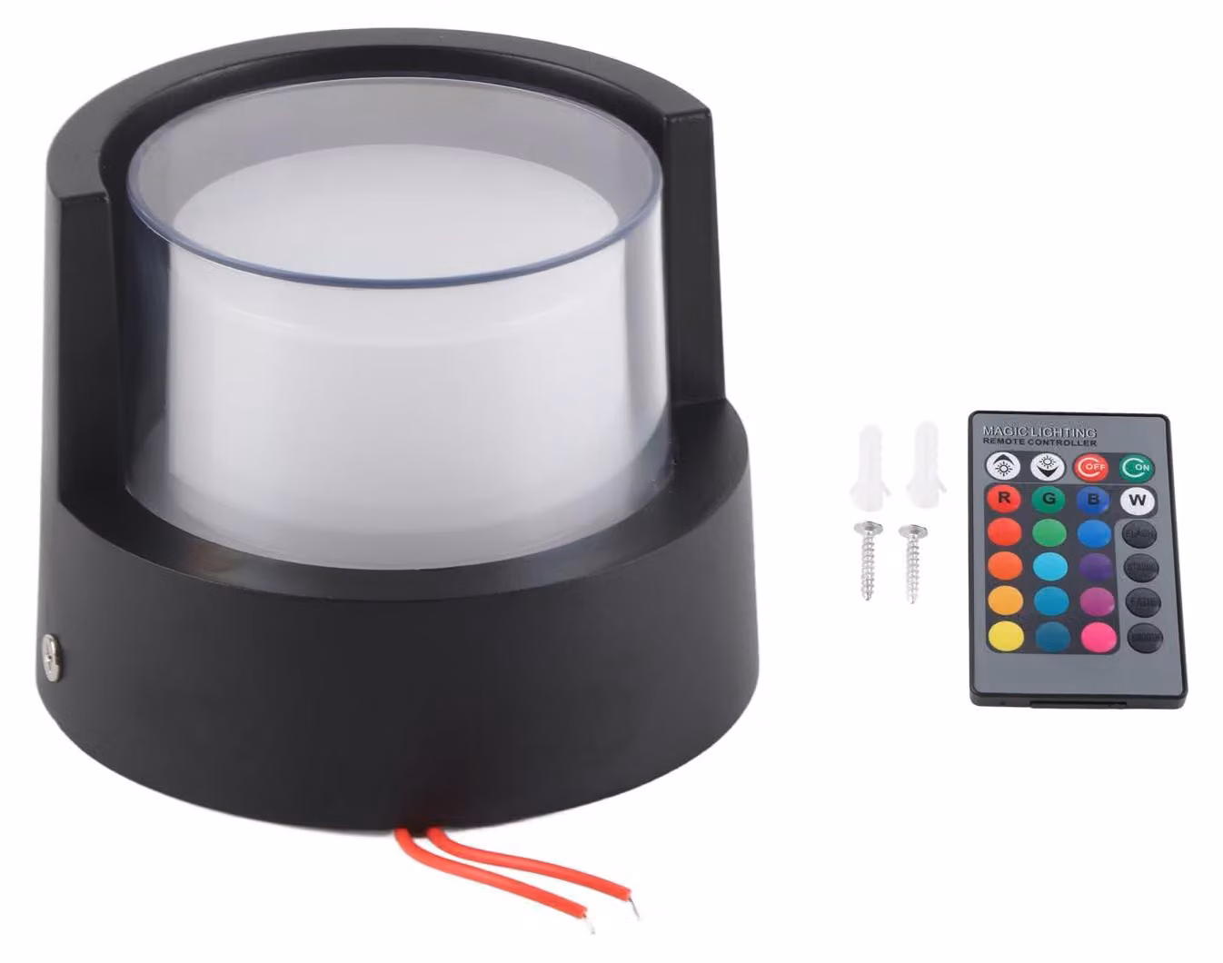 Lampada a LED da parete, 500 lumen, 5 watt, RGB, impermeabile, con telecomando, per uso esterno