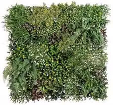 Siepe sintetica a pannello mix con fiori Yes Everyday, colore verde, L 100 cm x H 100 cm – 1