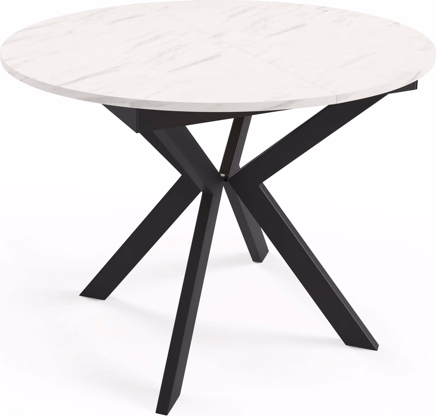 Tavolo da pranzo FURNLUX Leia White 100cm / Colore principale: Bianco / Dimensioni: 100 x 78 x 138 cm