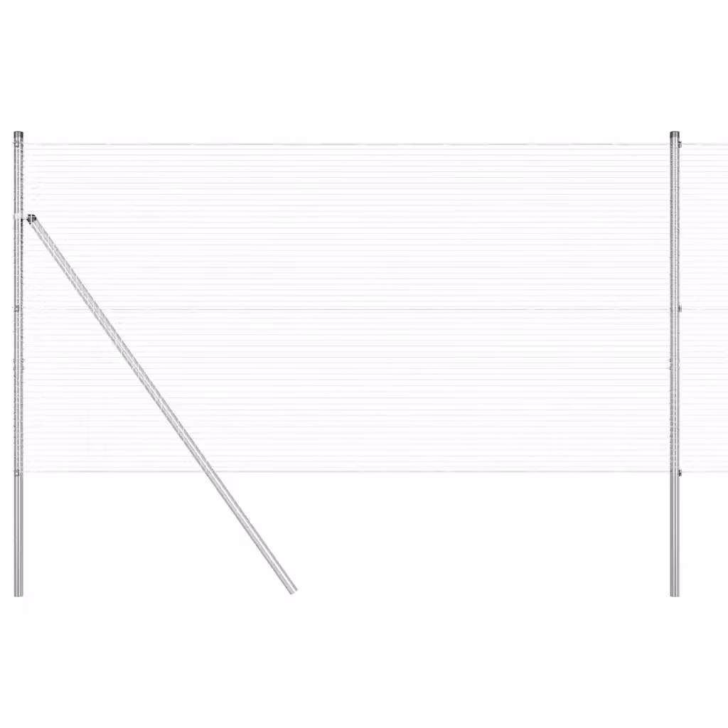Recinzione a rete saldata vidaXL in acciaio zincato argento da fissare a terra, L: 1 m, H: 50 cm – 2