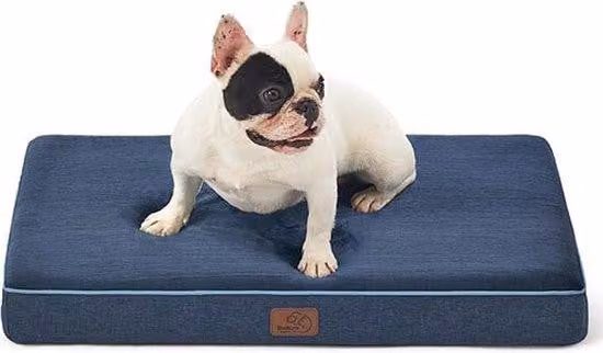 Cuscino ortopedico per cani, 61x41x8 cm, lavabile, schiuma memory, blu navy