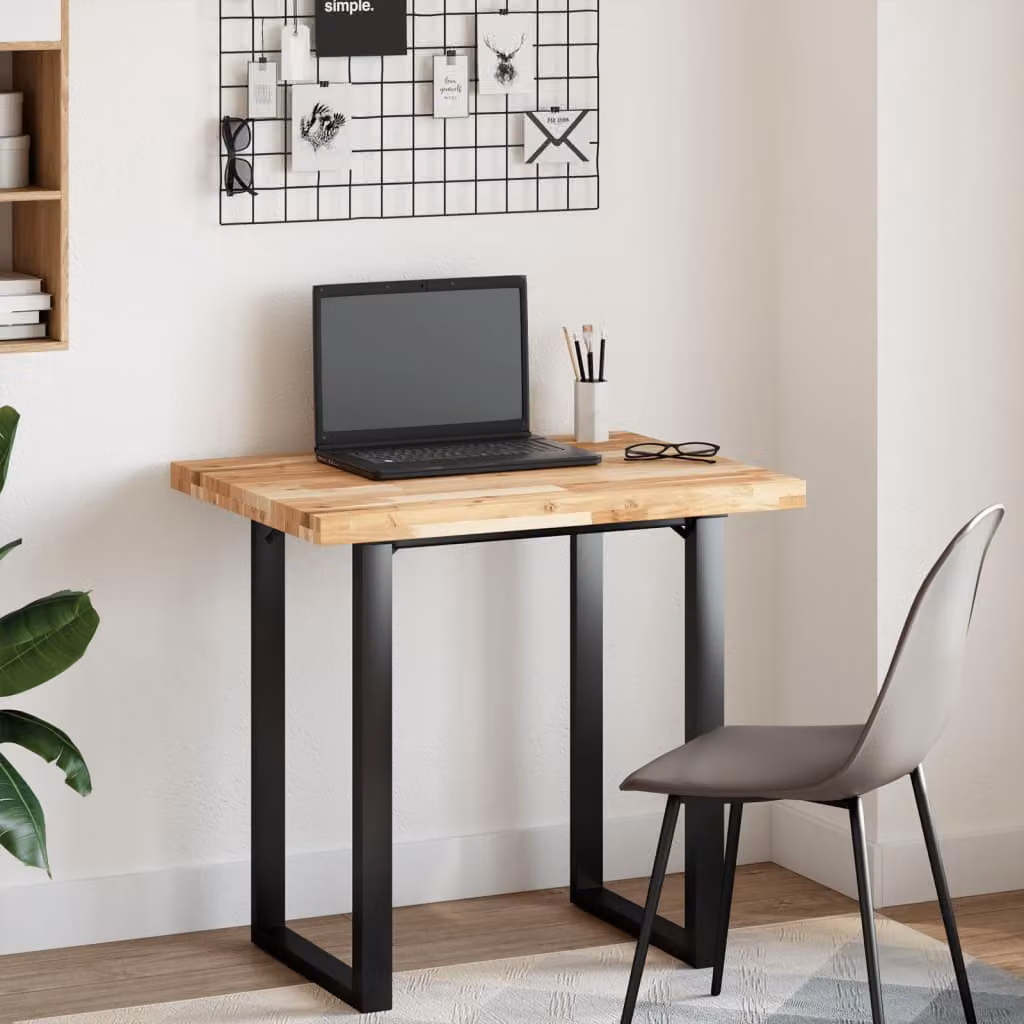 vidaXL Piano da Bagno Non Trattato 80x60x4 cm Legno Massello di Acacia