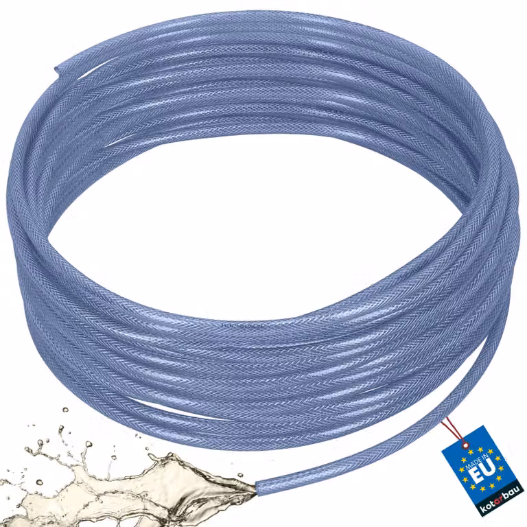 KOTARBAU® Tubo Aria Compressa ø 8 mm / 2,5 mm Tubo Acqua 50 m Tubo Trasparente Flessibile PVC Blu