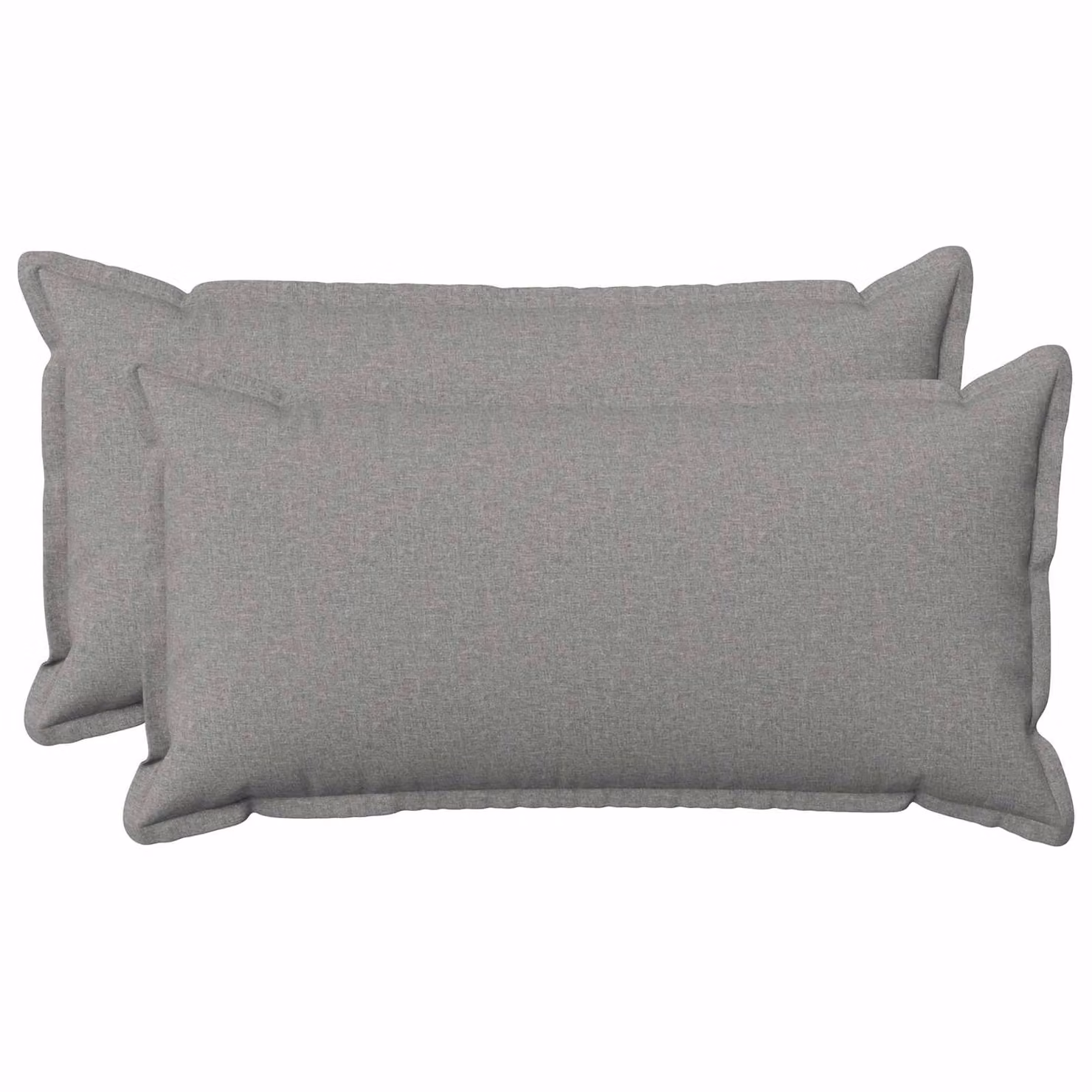 Set di 2 cuscini vidaXL HOUTEN rettangolari in lino Grigio, L 70 x P 40 x H 4 cm