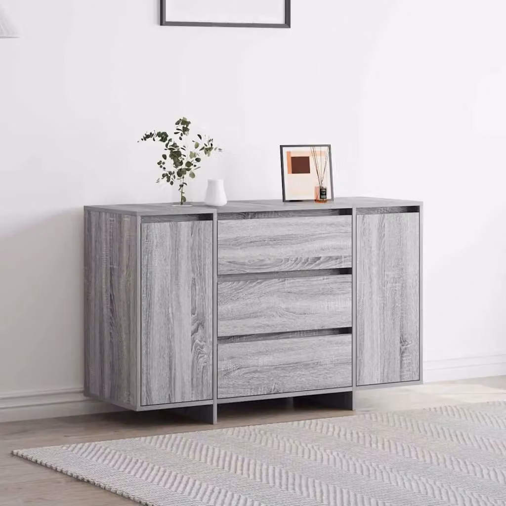 Credenza moderna vidaXL in legno ingegnerizzato grigio, L 120 x P 41 x H 75 cm