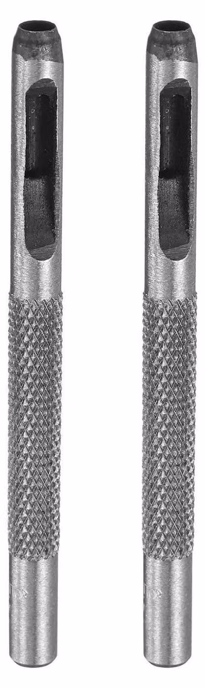 Set di due punzoni a foro circolare, Acciaio al carbonio, 4 mm, marca Lochstanzer