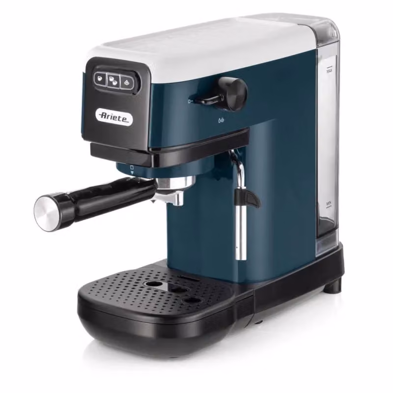 Macchina da caffè espresso Ariete 1300W con 15 bar di pressione, compatibile con caffè macinato ed ESE, colore bianco e multicolore, dotata di lancia vapore e funzione acqua calda – 2