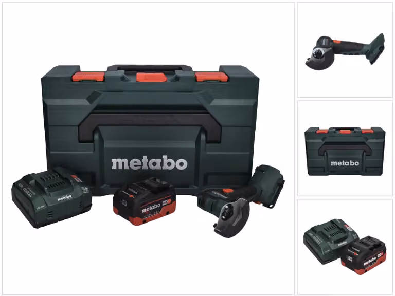 Smerigliatrice angolare a batteria Metabo CC 18 LTX 18 V 76 mm Brushless + 1x batteria 5,5 Ah + caricabatterie + metaBOX
