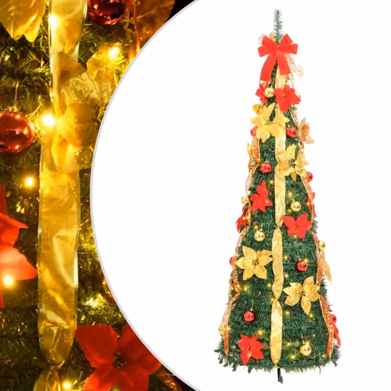 Maison Exclusive - Albero di Natale artificiale pop-up, 50 luci LED, verde, 120 cm