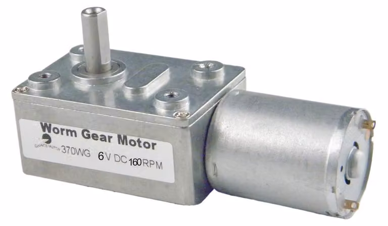 Motore a vite senza fine DC, modello 370WG, 6V, 160 giri al minuto, per progetti fai-da-te