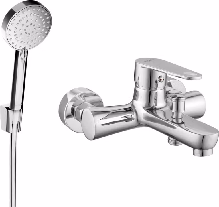Mexen Kama R75 rubinetto per vasca con set doccia, cromo - 7253R75-00