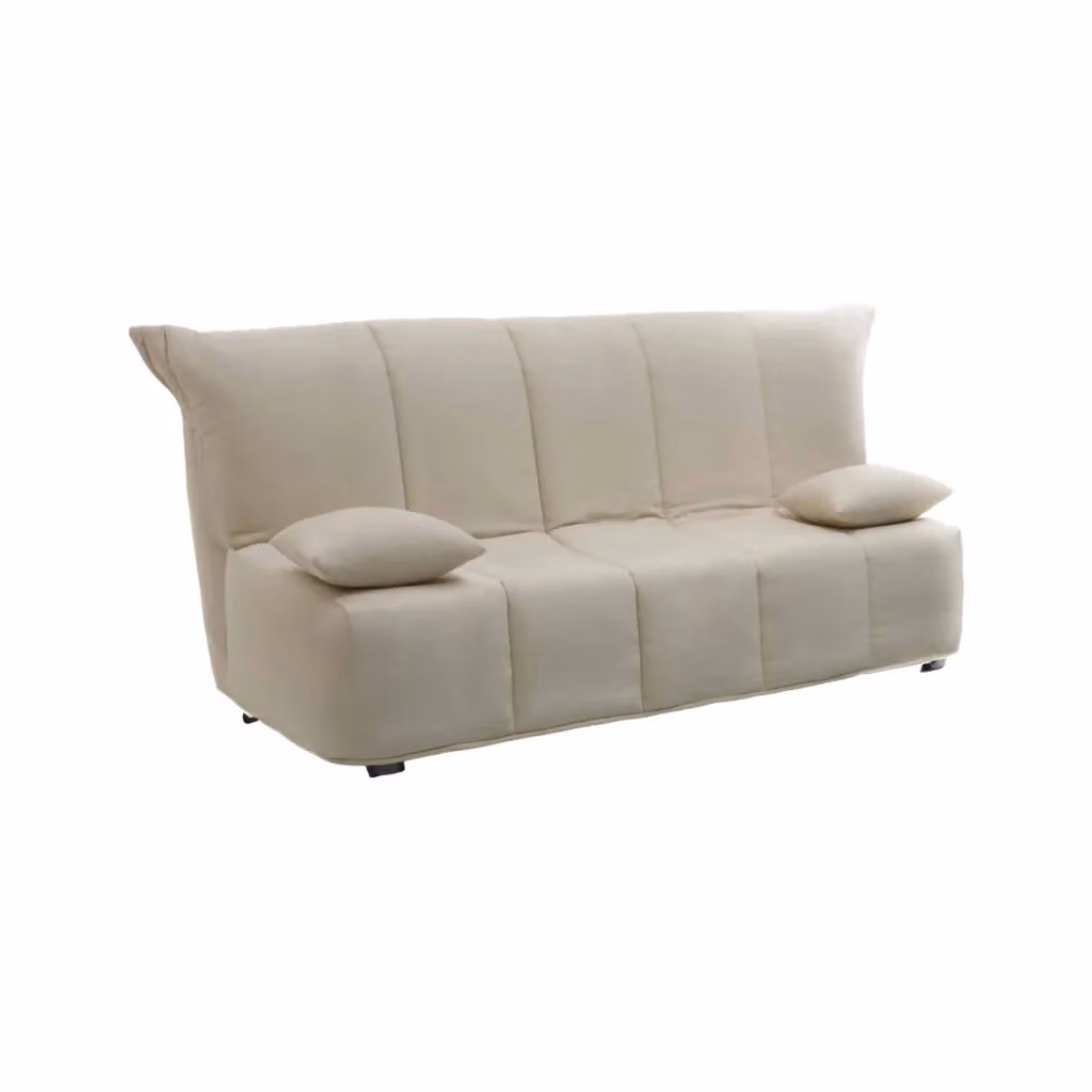 Divano Letto Ariska Talamo Italia, Divano 2 posti con apertura a carrello, Rivestimento in tessuto Beige, L: 125 cm, P: 90 cm, H: 85 cm – 2