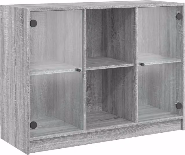 Buffet credenza Sonoma con cassettiera e mobile contenitore per cucina o soggiorno in legno ingegnerizzato grigio L 102 x P 37 x H 75,5 cm
