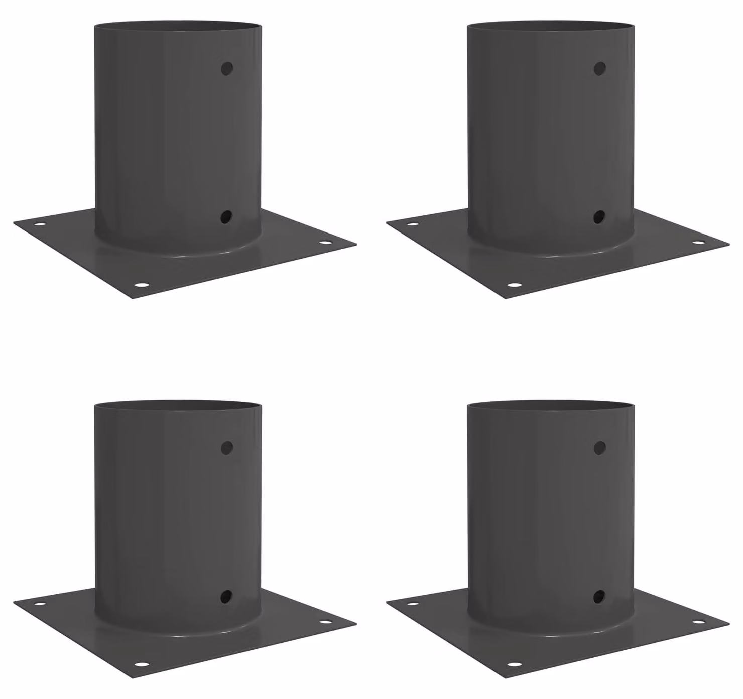 Ancora rotonda per terreno 4 pcs Antracite 18 x 18 x15 cm