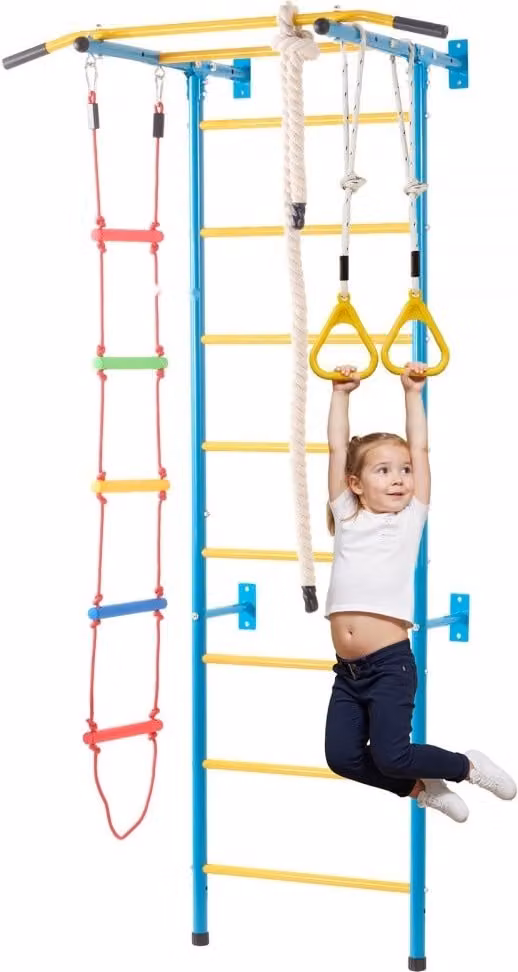 Parete di arrampicata per bambini - parete di arrampicata in acciaio 5 in 1 - attrezzatura per il fitness a casa - attrezzatura per parco giochi