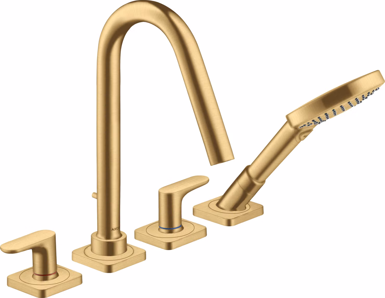 hansgrohe AXOR Citterio M Bord carrelé 4 trous avec béqu'illes et rosaces, 34454250, 34454250