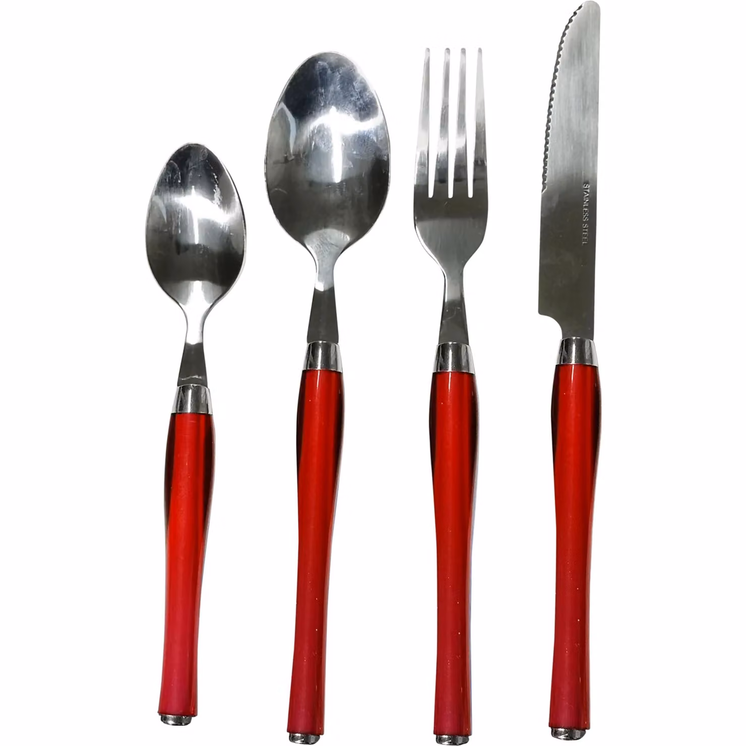Servizio posate Sharon Gusto Casa in acciaio inox rivestito rosso, 24 pezzi – 1