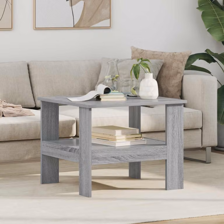Maison Exclusive - Tavolino Sonoma grigio, 57 x 55 x 45 cm, realizzato in legno composito