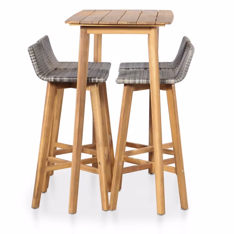 vidaXL Set da pranzo da giardino 5 pezzi in legno massiccio di acacia