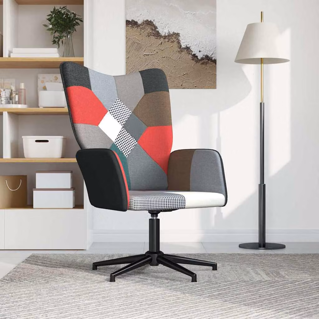 vidaXL Sedia Relax in Tessuto Patchwork