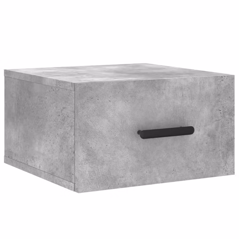 Comodino a Muro Grigio Cemento 35x35x20 cm