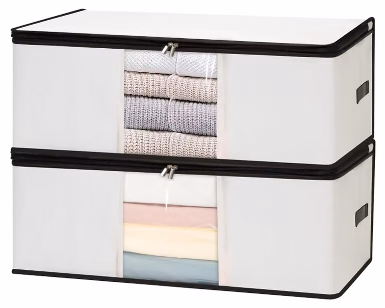 Cozary, 2 contenitori pieghevoli da 60 litri per riporre sotto il letto