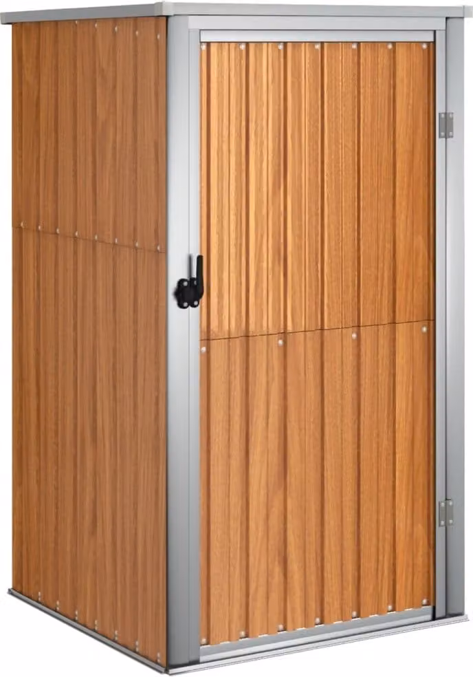 Capanno per Attrezzi Marrone 88x89x161 cm in Acciaio Zincato