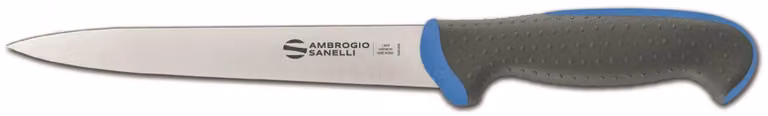 Coltello filettare flessibile, lama cm 18, colore blu, linea Tecna