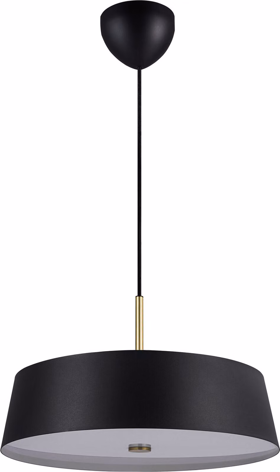 Lampadario a sospensione NORDLUX Clasi, Variante: Ø 450 x 265 mm, 3 x 15 W, E14, nero, ottone