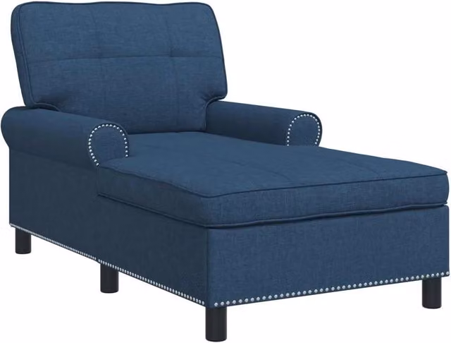 Chaise Lounge | Sedia a Sdraio con cuscino Blu 91 x 157 x 91 cm Tessuto CFW5689973