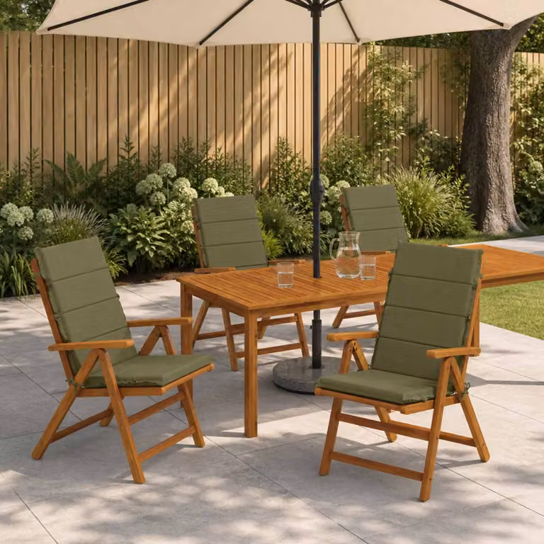 vidaXL Cuscino per sedia a schienale alto GEMERT 4 pz 100% Poliestere