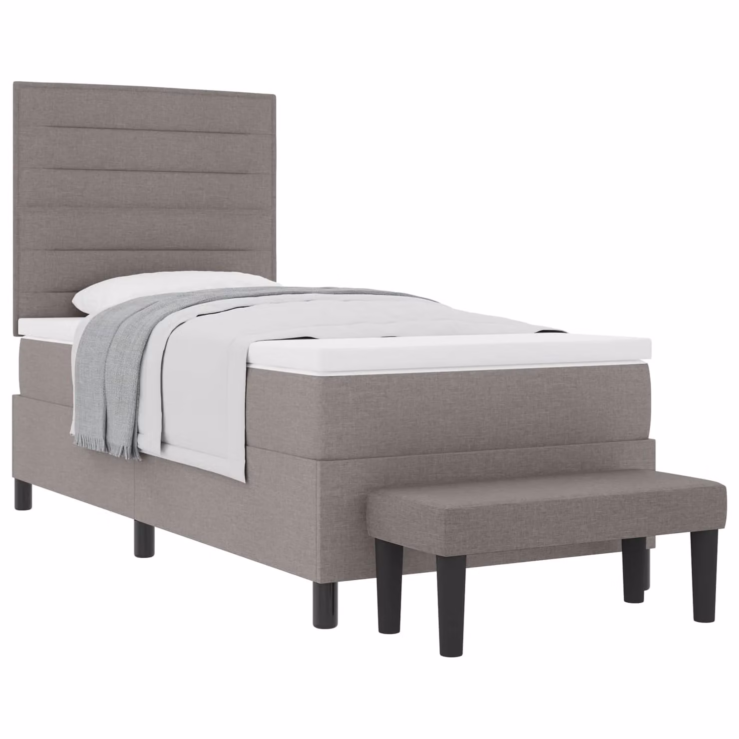 Letto ibrido con testiera Talpa vidaXL in tessuto beige o grigio L/P/H: 190 x 90 x 140 cm