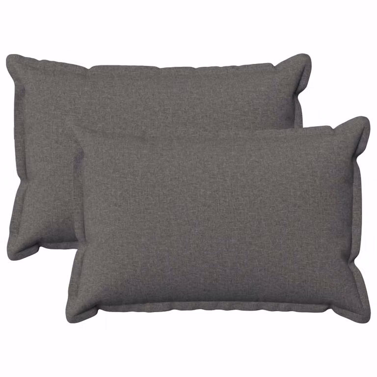 vidaXL Cuscino con cuscino HOUTEN 2 pz Grigio Chiaro Lino