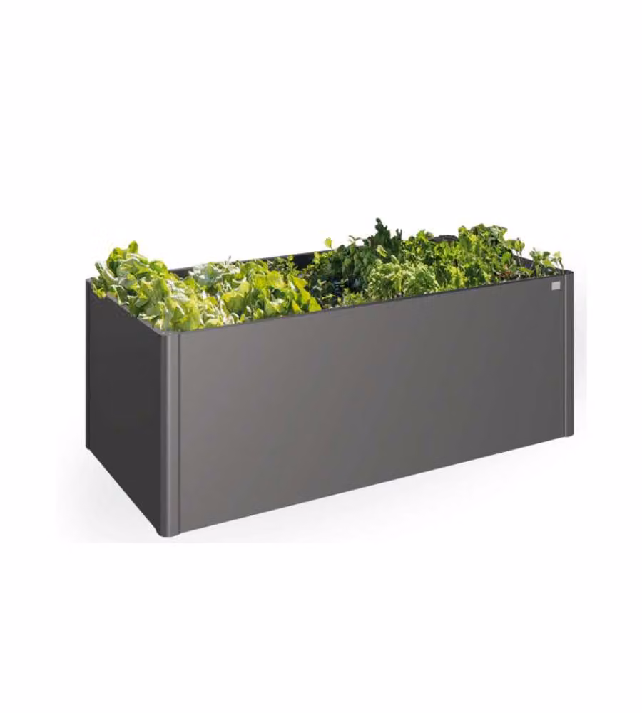 Aiuola rialzata Gr. 1,5x1 grigio scuro metallizzato