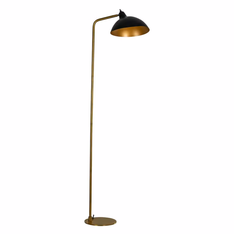 Dyberg Larsen Lampada da terra Futura, Bronzo / Ottone antico, Soggiorno / Sala da pranzo, Metallo, Scandinavo, Lampada da terra