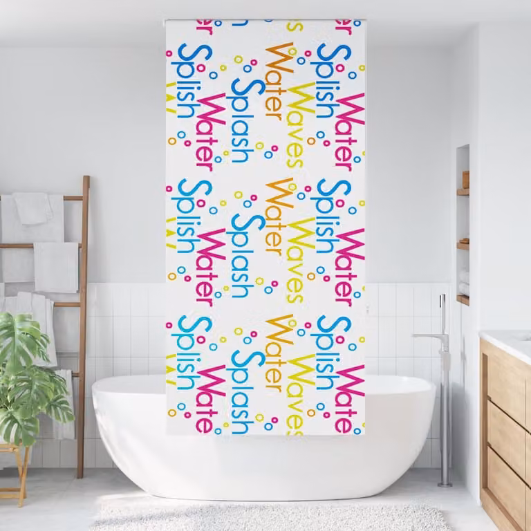 vidaXL Tenda a Rullo Doccia 90x240 cm Larghezza Tessuto 86 cm