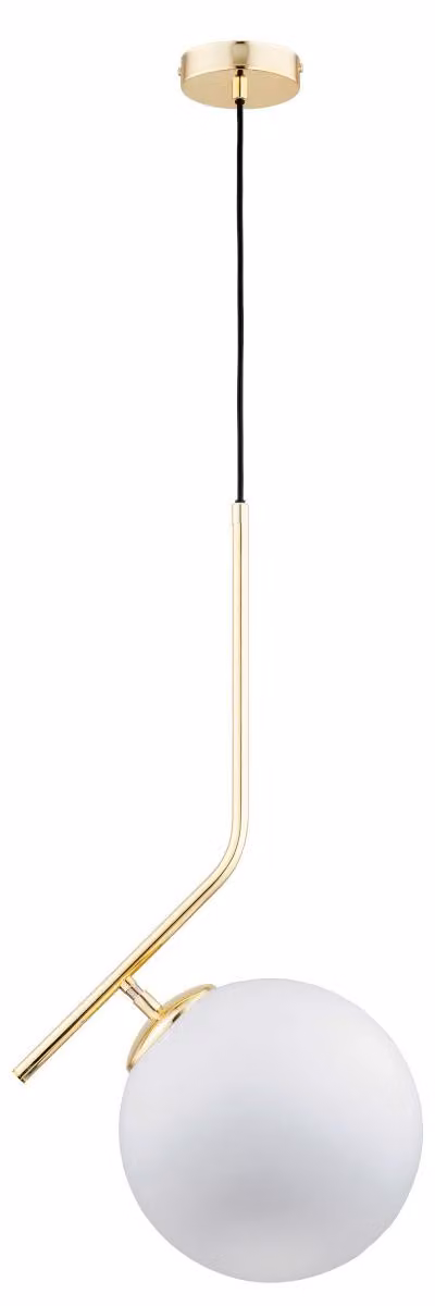 Lampada a sospensione LIBERTY oro-bianco-nero 1xE27x15W metallo dim.: 68x25x27 cm IP20 Alfa
