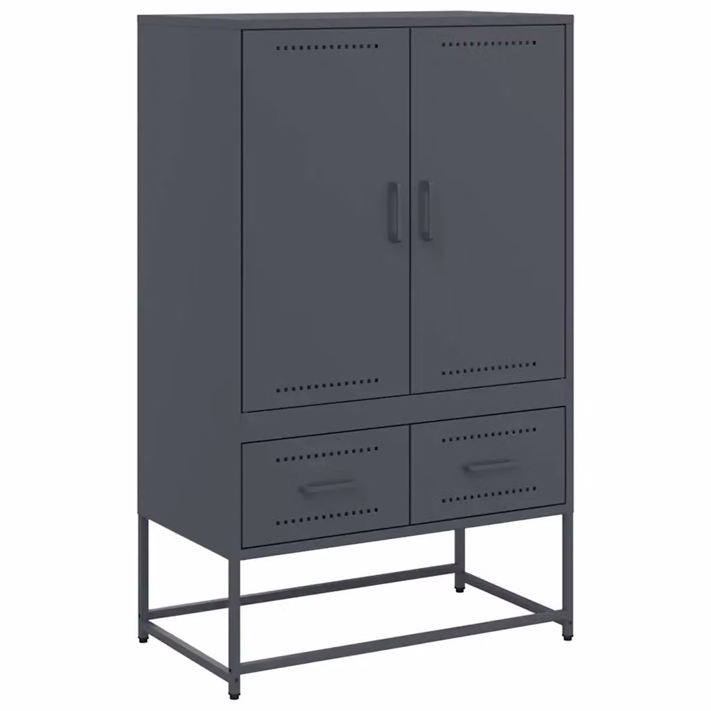 Credenza moderna vidaXL in metallo antracite L: 68 cm, P: 39 cm, H: 111,5 cm – 2
