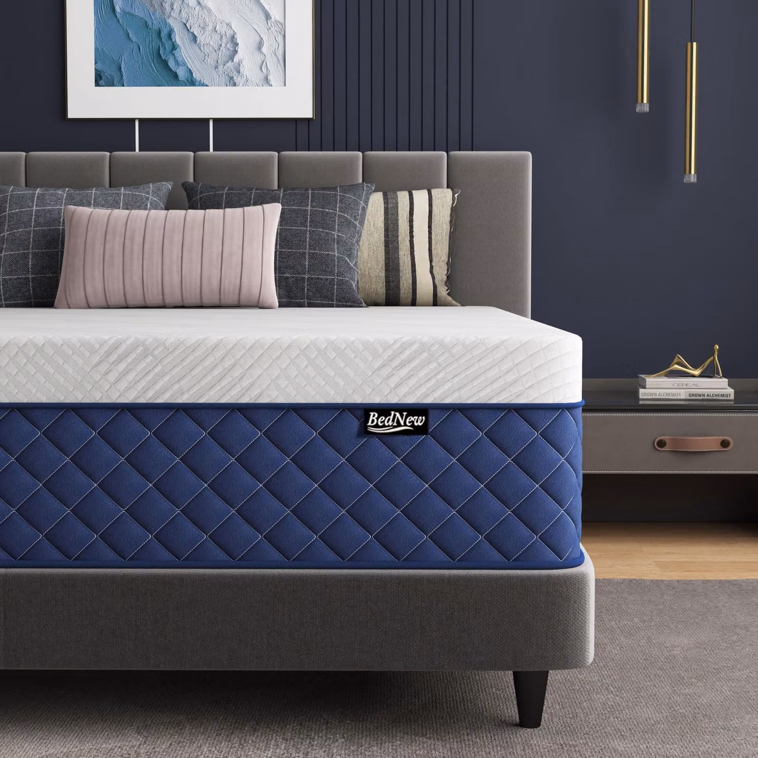 Materassi 180x200 cm, altezza 4 cm, altezza totale 29 cm, con struttura a molle a 7 zone e strato in memory foam